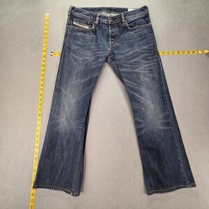 Diesel Zatiny Jeans Mens 29x26 Blue Med Wash Regular Bootcut Altered Hem 0074C